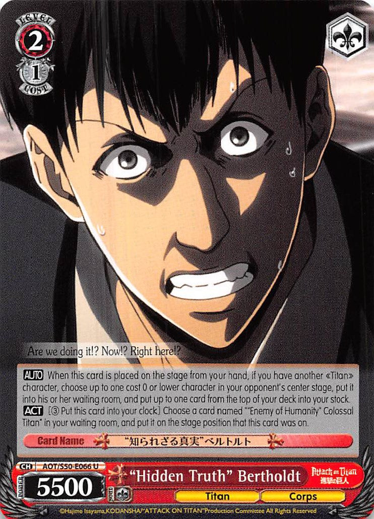 "Hidden Truth" Bertholdt (AOT/S50-E066 U) [Attack on Titan Vol. 2] | Cracking-Singles