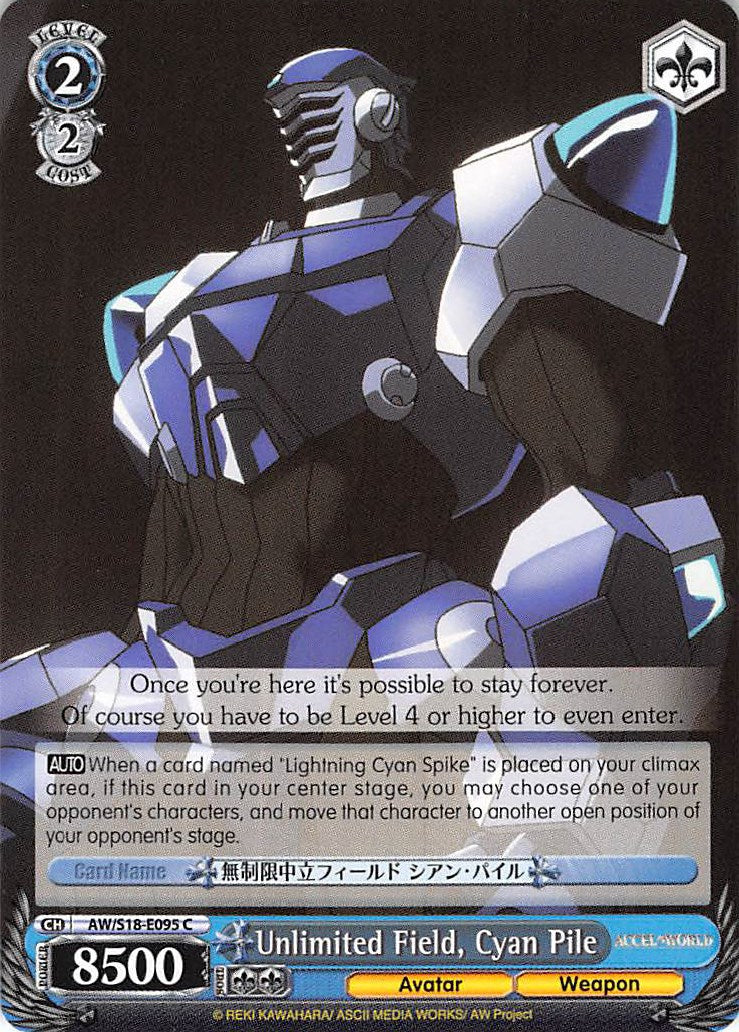 Unlimited Field, Cyan Pile (AW/S18-E095 C) [Accel World] | Cracking-Singles