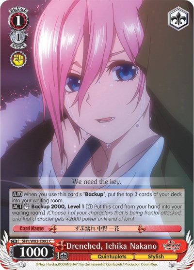 Drenched, Ichika Nakano (5HY/W83-E092 C) [The Quintessential Quintuplets] | Cracking-Singles