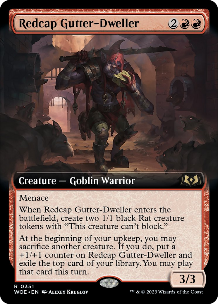 Redcap Gutter-Dweller (Extended Art) [Wilds of Eldraine] | Cracking-Singles