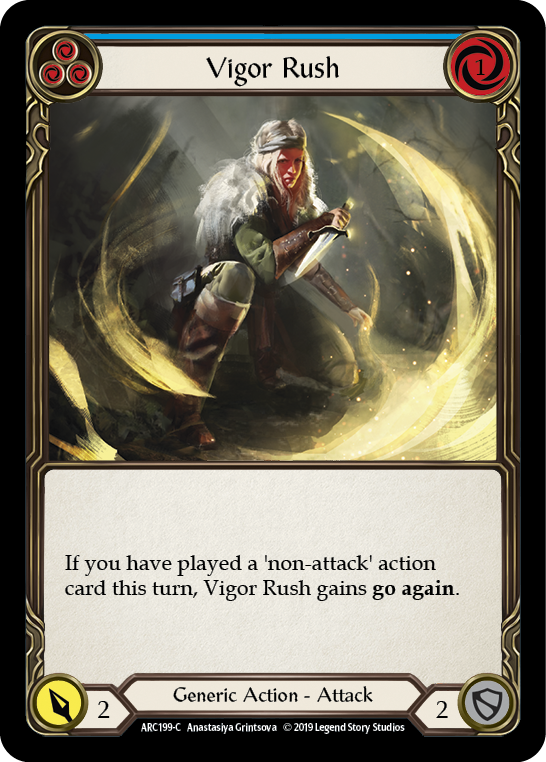 Vigor Rush (Blue) [ARC199-C] (Arcane Rising)  1st Edition Normal | Cracking-Singles