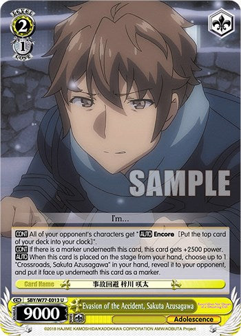 Evasion of the Accident, Sakuta Azusagawa [Rascal Does Not Dream of a Dreaming Girl] | Cracking-Singles