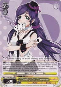 "Destiny Card" Nozomi (LL/EN-W01-024 U) [Love Live! DX] | Cracking-Singles