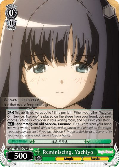 Reminiscing, Yachiyo (MR/W80-E041 C) [Magia Record: Puella Magi Madoka Magica [Side Story] (Anime)] | Cracking-Singles