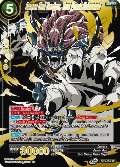 Demon God Demigra, True Power Unleashed (Alternate Art) (DB3-109) [Special Anniversary Set 2021] | Cracking-Singles