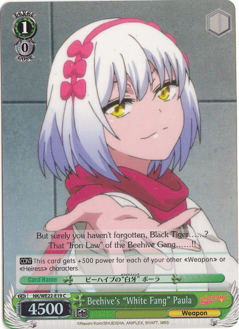 Beehive's “White Fang” Paula (NK/WE22-E19) (Parallel Foil) [NISEKOI Extra Booster] | Cracking-Singles
