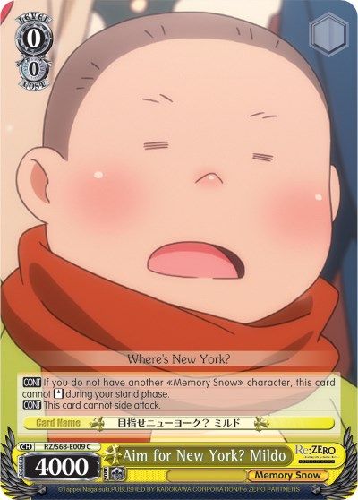 Aim for New York? Mildo (RZ/S68-E009 C) [Re:ZERO Memory Snow] | Cracking-Singles