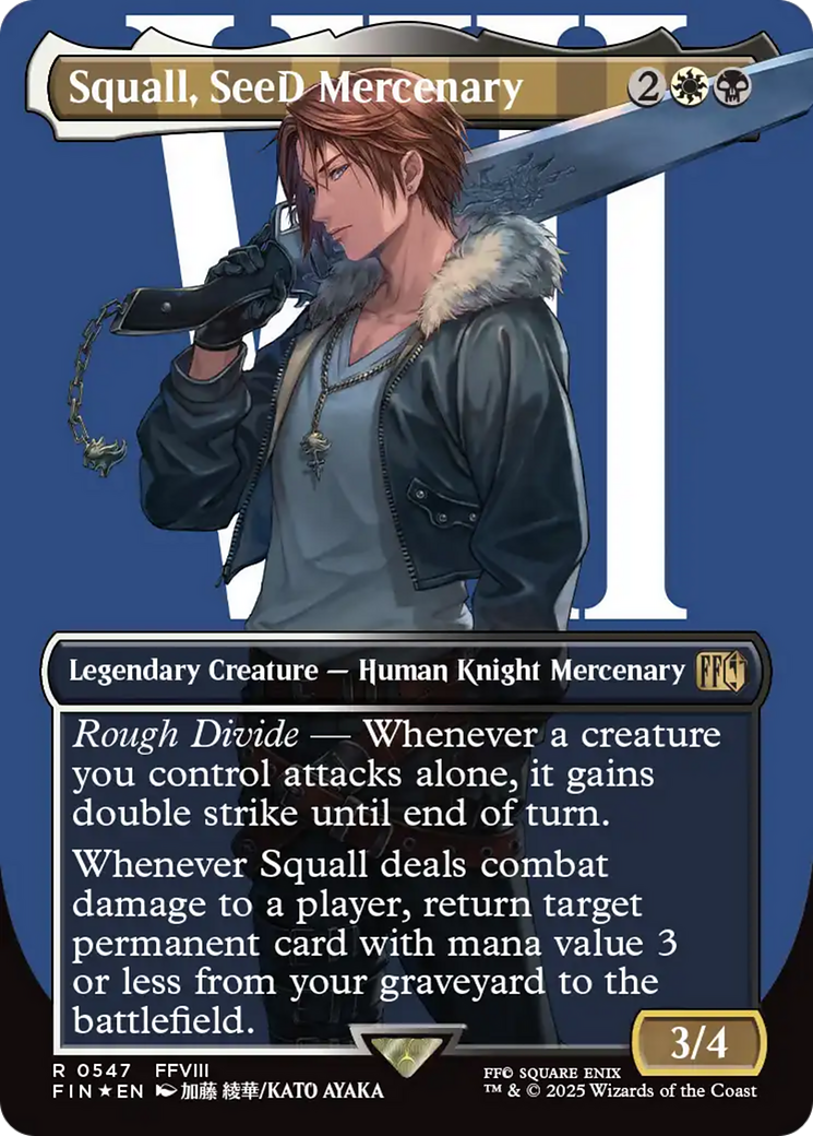 Squall, SeeD Mercenary (Borderless) (Surge Foil) [FINAL FANTASY] | Cracking-Singles