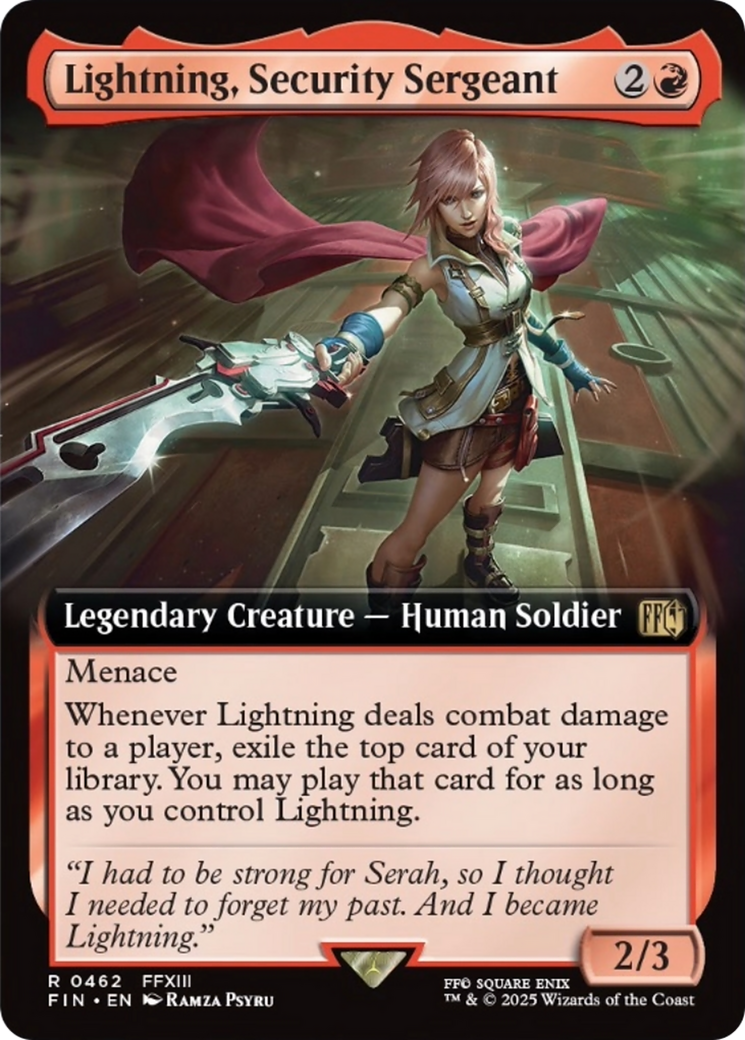 Lightning, Security Sergeant (Extended Art) [FINAL FANTASY] | Cracking-Singles