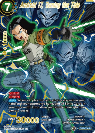 Android 17, Turning the Tide (Alternate Art) (DB2-036_R) [Special Anniversary Set 2021] | Cracking-Singles