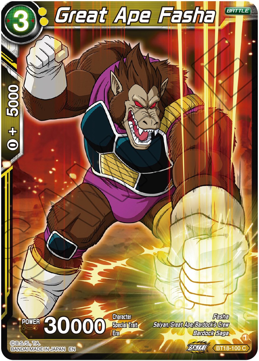 Great Ape Fasha (BT18-100) [Dawn of the Z-Legends] | Cracking-Singles