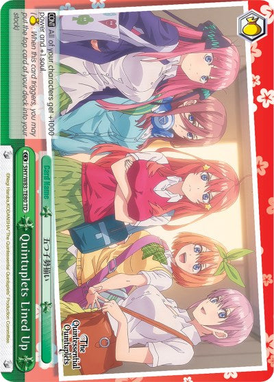 Quintuplets Lined Up (5HY/W83-TE80 TD) (Green) [The Quintessential Quintuplets] | Cracking-Singles