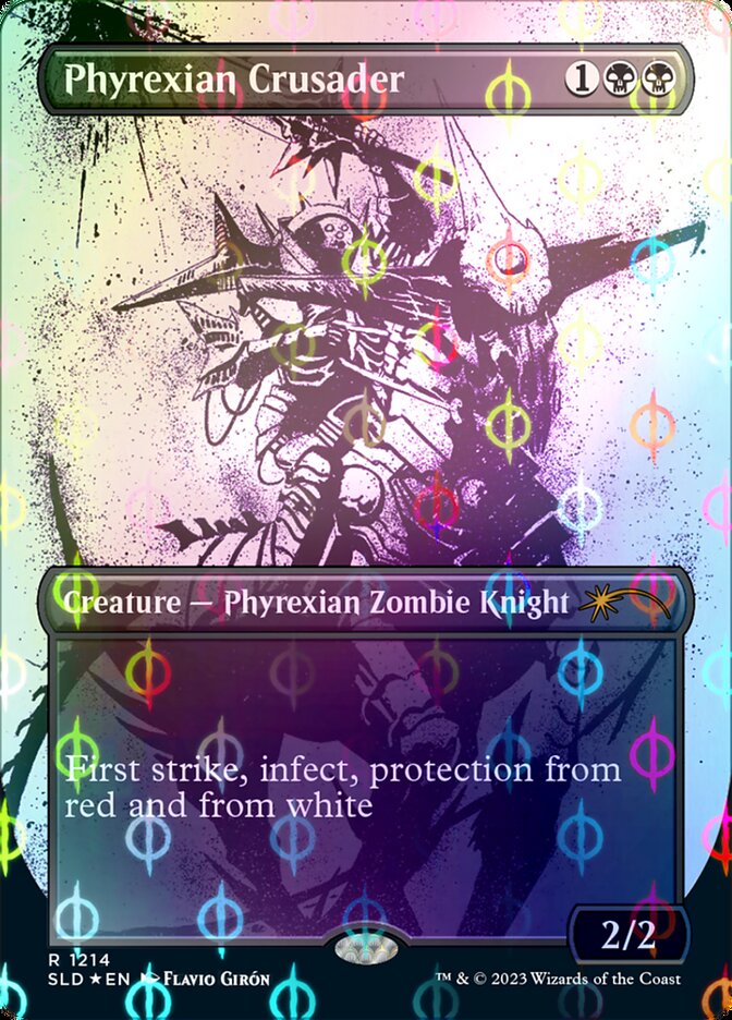 Phyrexian Crusader (Borderless Ichor Step-and-Compleat Foil) [Secret Lair Drop Series] | Cracking-Singles