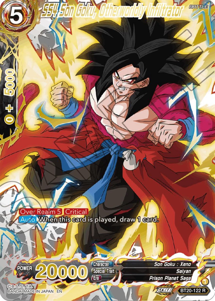 SS4 Son Goku, Otherworldly Infiltrator (Gold-Stamped) (BT20-122) [Power Absorbed] | Cracking-Singles
