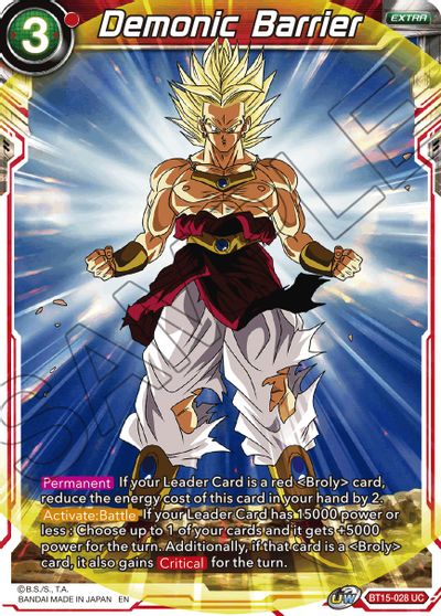 Demonic Barrier (BT15-028) [Saiyan Showdown] | Cracking-Singles