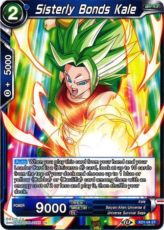 Sisterly Bonds Kale (XD1-04) [Assault of the Saiyans] | Cracking-Singles