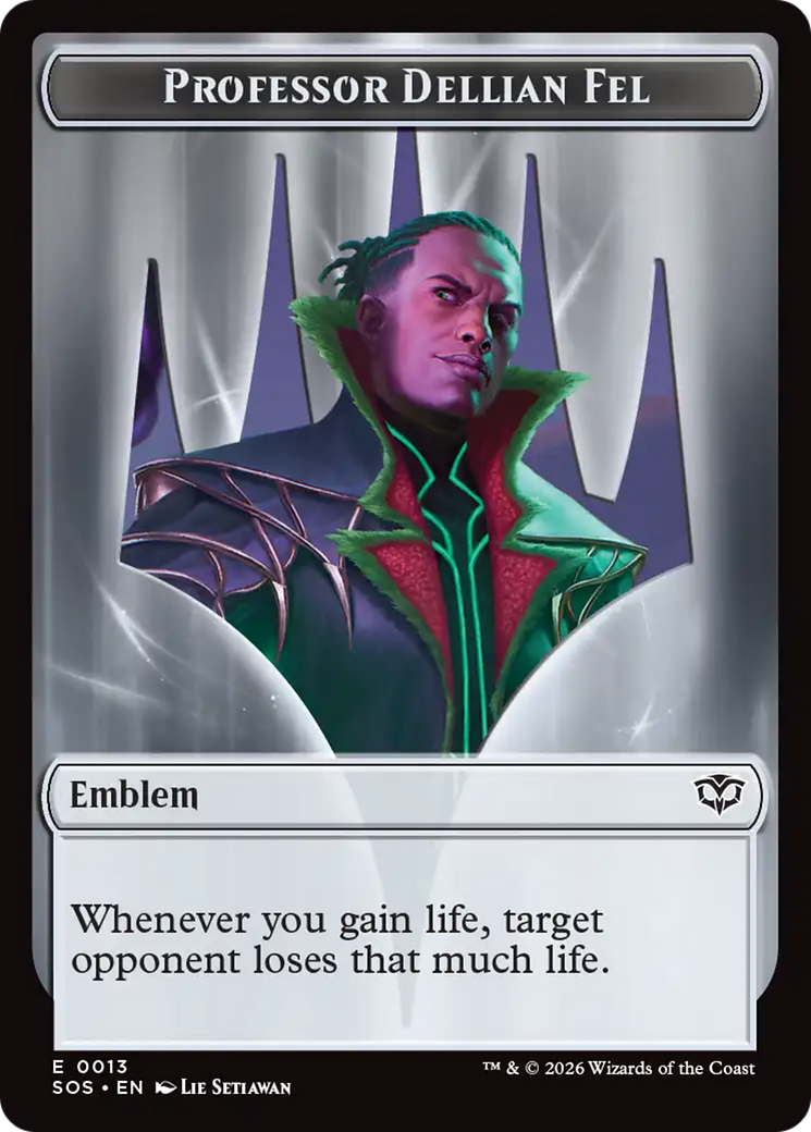 Professor Dellian Fel // Pest (0008) Double-Sided Token [Secrets of Strixhaven Tokens] | Cracking-Singles