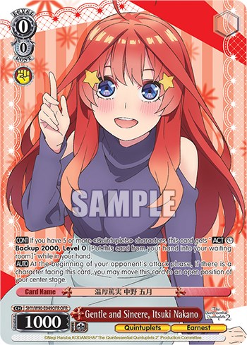 Gentle and Sincere, Itsuki Nakano (5HY/W90-E049OFR OFR) [The Quintessential Quintuplets 2] | Cracking-Singles
