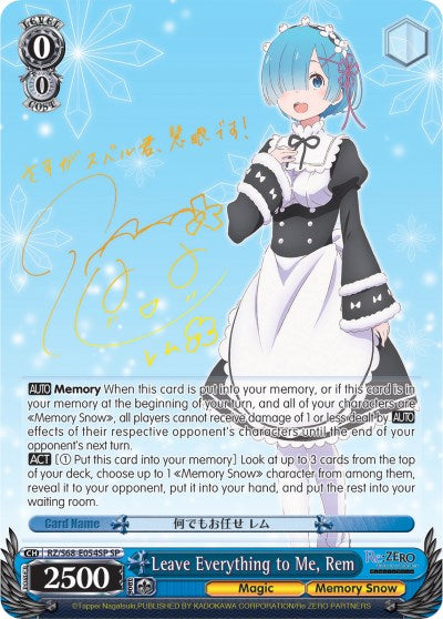 Leave Everything to Me, Rem (RZ/S68-E054SP SP) [Re:ZERO Memory Snow] | Cracking-Singles