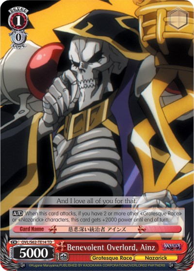Benevolent Overlord, Ainz (OVL/S62-TE14 TD) [Nazarick: Tomb of the Undead] | Cracking-Singles