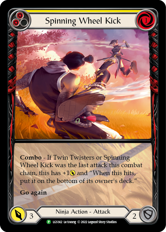 Spinning Wheel Kick (Yellow) [LGS142] (Promo)  Rainbow Foil | Cracking-Singles
