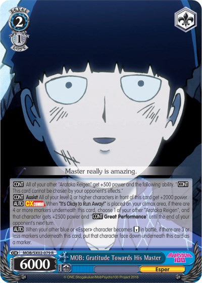 MOB: Gratitude Towards His Master (MOB/SX02-079 R) [Mob Psycho 100] | Cracking-Singles