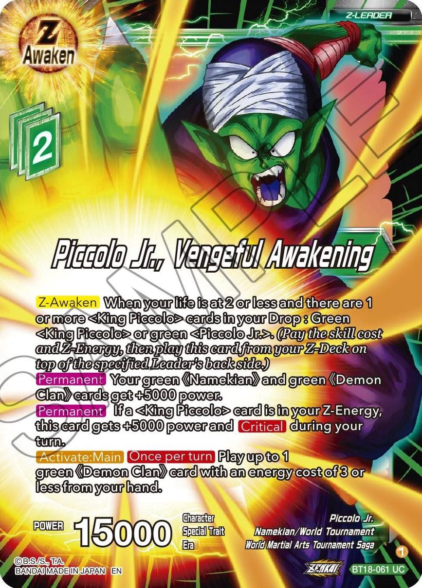 Piccolo Jr., Vengeful Awakening (BT18-061) [Dawn of the Z-Legends] | Cracking-Singles