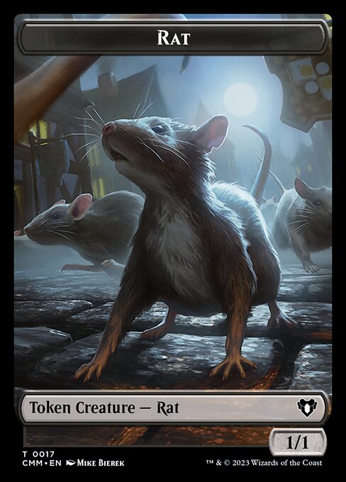 Zombie (0019) // Rat Double-Sided Token [Commander Masters Tokens] | Cracking-Singles