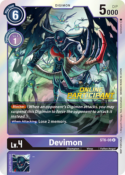 Devimon [ST6-08] (Online Participant) [Starter Deck: Venomous Violet Promos] | Cracking-Singles