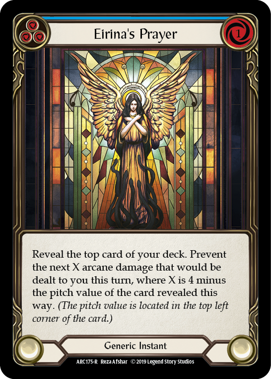 Eirina's Prayer (Blue) [ARC175-R] (Arcane Rising)  1st Edition Normal | Cracking-Singles