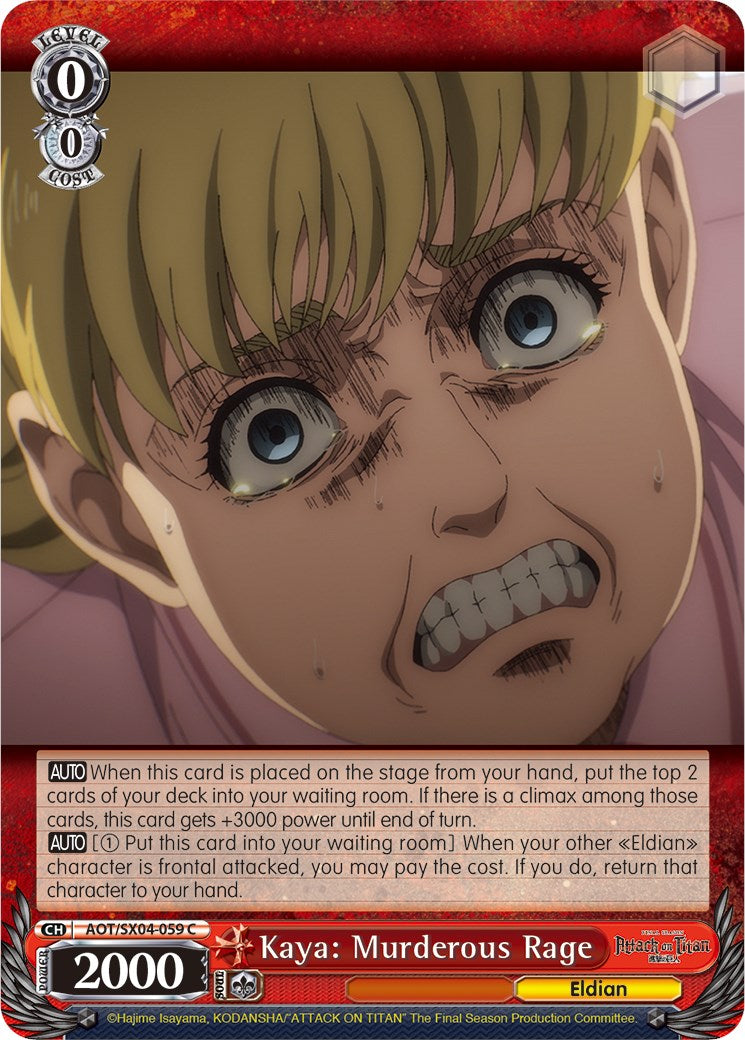 Kaya: Murderous Rage [Attack On Titan: Final Season] | Cracking-Singles