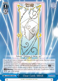 Clear Card: SIEGE (CCS/WX01-096 U) [Cardcaptor Sakura: Clear Card] | Cracking-Singles