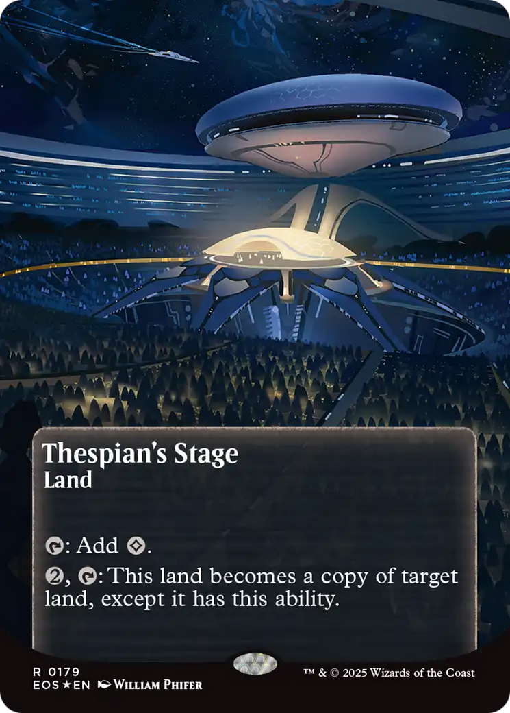 Thespian's Stage (0179) (Borderless) (Galaxy Foil) [Edge of Eternities: Stellar Sights] | Cracking-Singles
