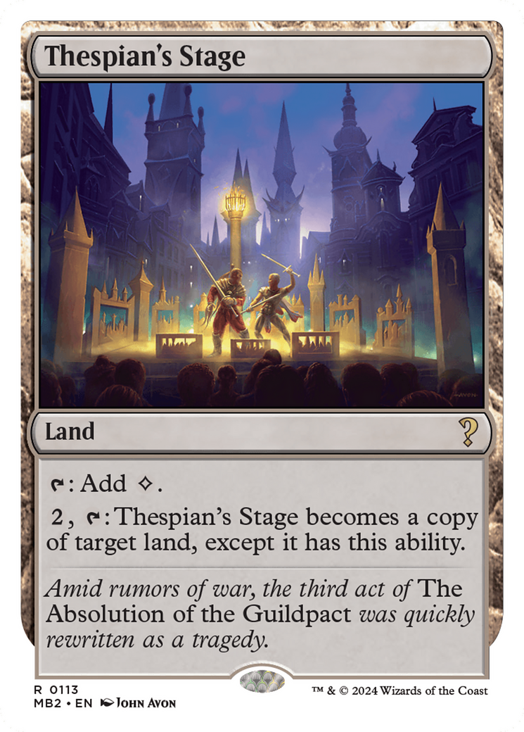 Thespian's Stage (White Border) [Mystery Booster 2] | Cracking-Singles
