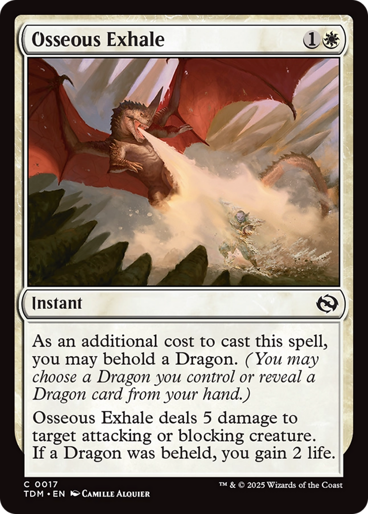 Osseous Exhale [Tarkir: Dragonstorm] | Cracking-Singles