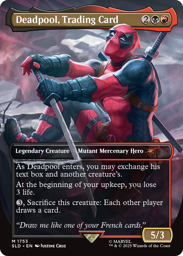 Deadpool, Trading Card (Rainbow Foil) [Secret Lair Drop Series] | Cracking-Singles