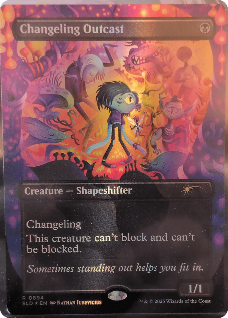Changeling Outcast (Rainbow Foil) [Secret Lair Drop Series] | Cracking-Singles