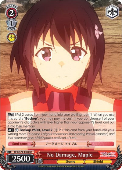 No Damage, Maple (BFR/S78-E068 U) [BOFURI: I Don't Want to Get Hurt, so I'll Max Out My Defense] | Cracking-Singles
