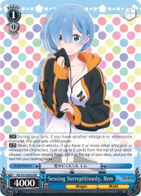 Sensing Surreptitiously, Rem (RZ/S55-E058 RR) [Re:ZERO Vol.2] | Cracking-Singles