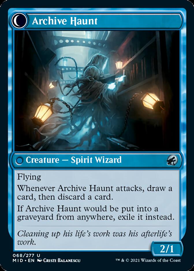 Overwhelmed Archivist // Archive Haunt [Innistrad: Midnight Hunt] | Cracking-Singles