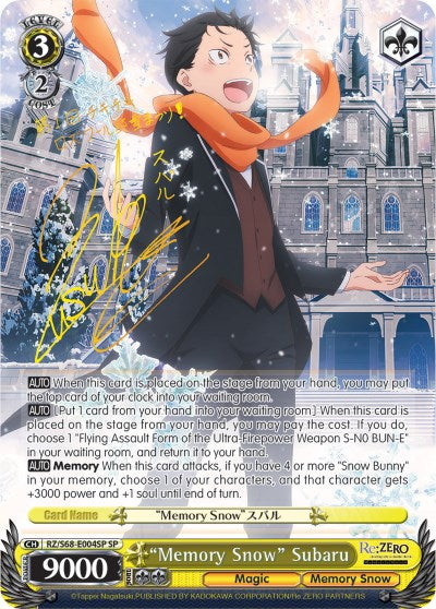 "Memory Snow" Subaru (RZ/S68-E004SP SP) [Re:ZERO Memory Snow] | Cracking-Singles