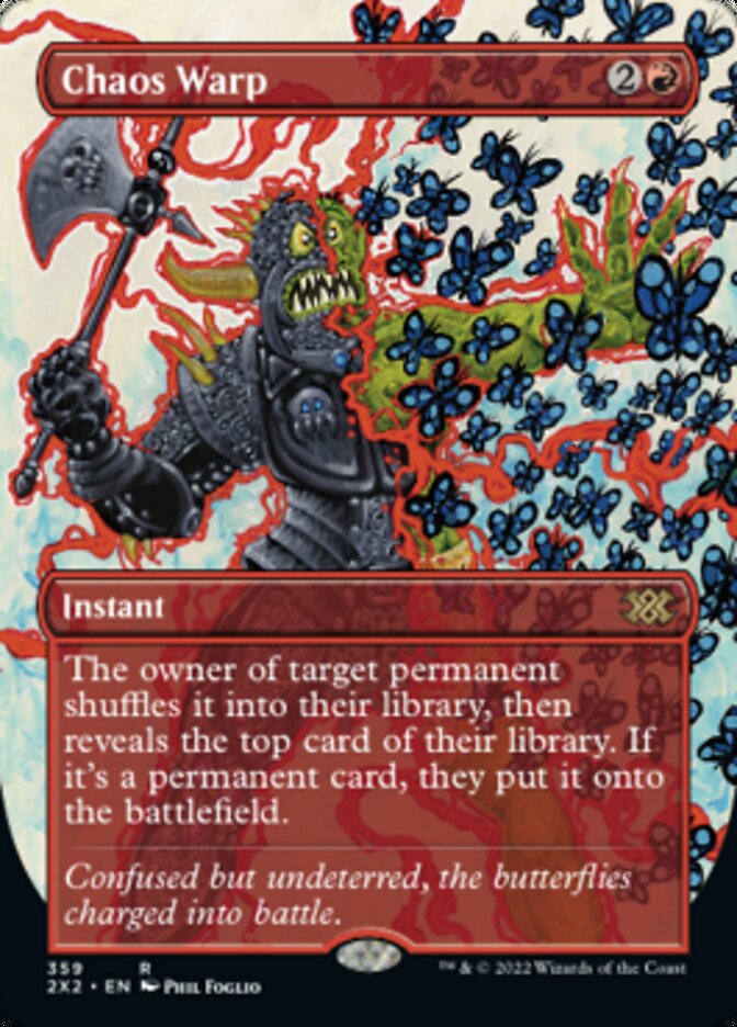Chaos Warp (Borderless Alternate Art) [Double Masters 2022] | Cracking-Singles
