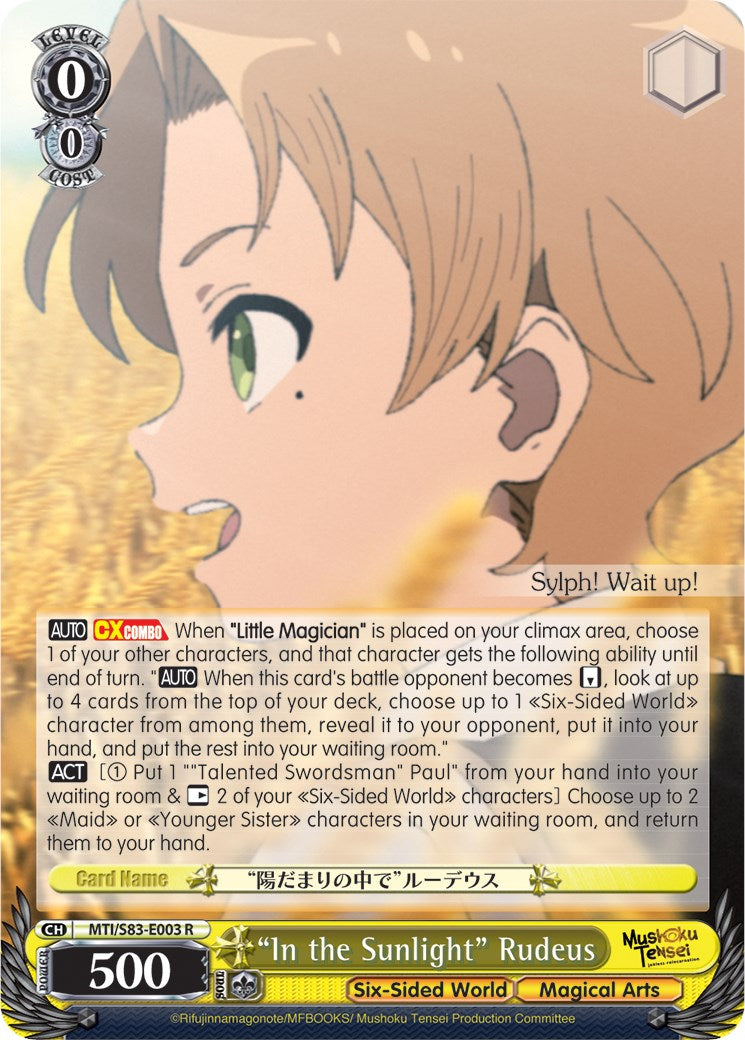 "In the Sunlight" Rudeus (MTI/S83-E003 R) [Mushoku Tensei: Jobless Reincarnation] | Cracking-Singles