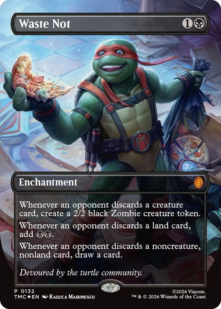 Waste Not (Borderless) [Teenage Mutant Ninja Turtles Promos] | Cracking-Singles
