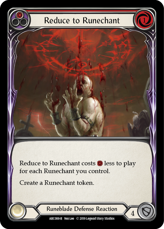 Reduce to Runechant (Red) [ARC088-R] (Arcane Rising)  1st Edition Rainbow Foil | Cracking-Singles