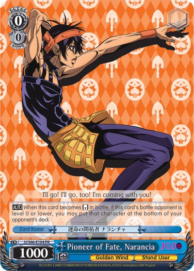 Pioneer of Fate, Narancia (JJ/S66-E104 PR) [JoJo's Bizarre Adventure: Golden Wind] | Cracking-Singles
