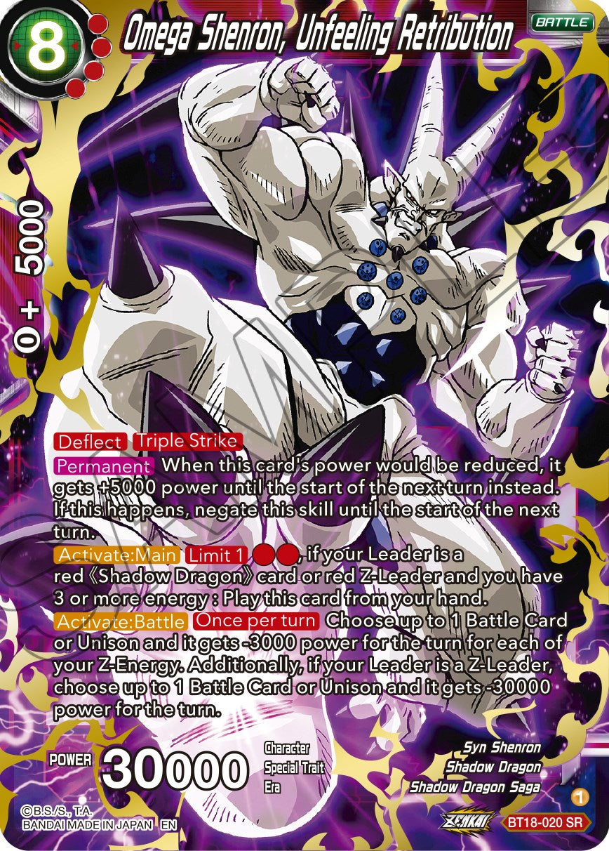 Omega Shenron, Unfeeling Retribution (BT18-020) [Dawn of the Z-Legends] | Cracking-Singles