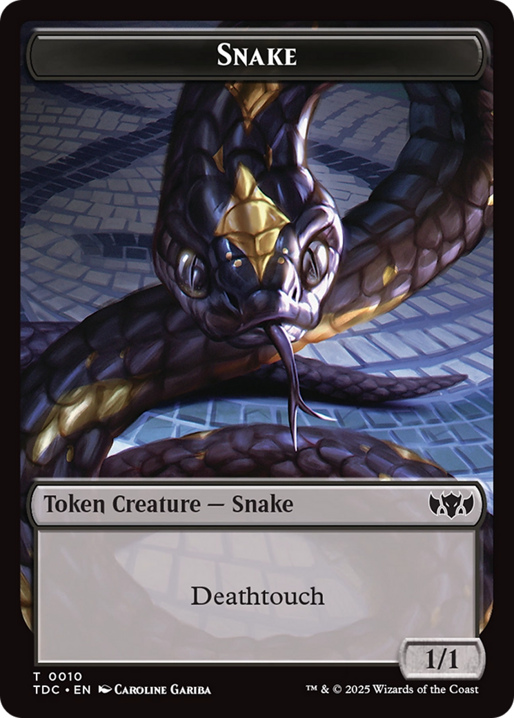 Snake // Myr Double-Sided Token [Tarkir: Dragonstorm Commander Tokens] | Cracking-Singles