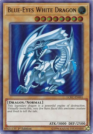Blue-Eyes White Dragon (Version 2) [LCKC-EN001] Ultra Rare | Cracking-Singles