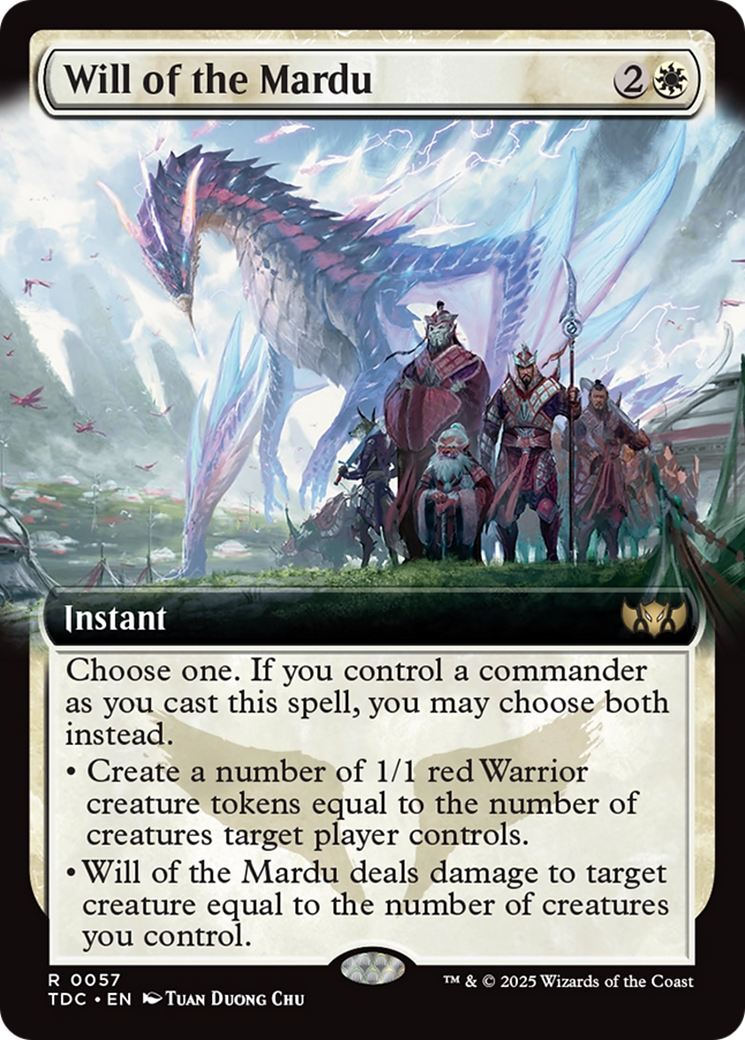 Will of the Mardu (Extended Art) [Tarkir: Dragonstorm Commander] | Cracking-Singles